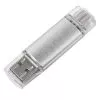 USB flash-карта ASSORTI OTG Type-C (16Гб), серебристая, 6,3х1,7х0,8 см, металл